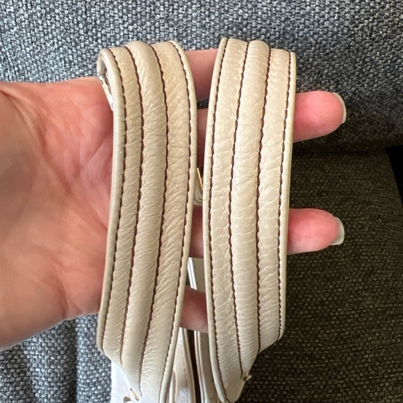 Paul Frank Ivory Pebbled Leather Satchel Handbag - Picture 13 of 14